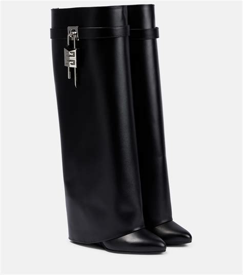 black and white givenchy boots|black givenchy shark boots.